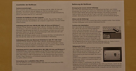 barmouse anleitung Rückseite